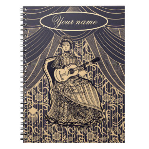 Cuaderno Dama con guitarra