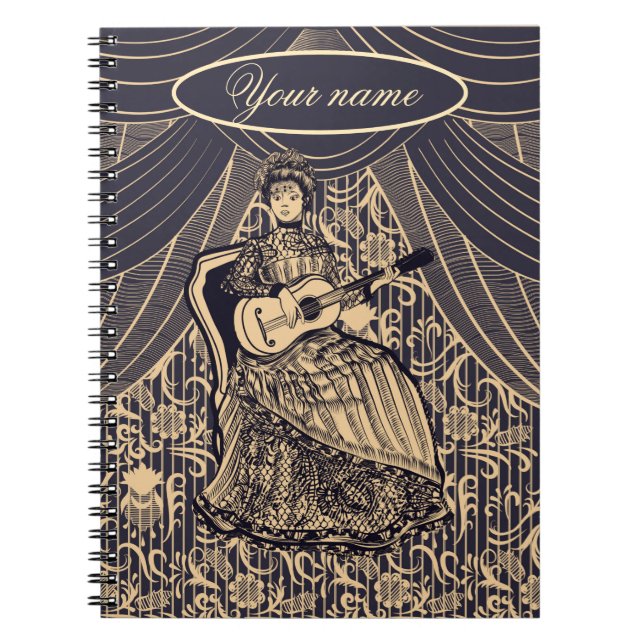 Cuaderno Dama con guitarra (Frente)