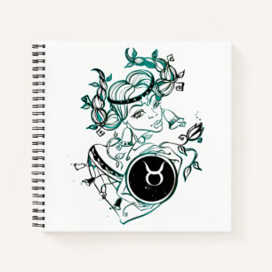 Cuaderno Dama de estilo Art Deco de Taurus personalizada