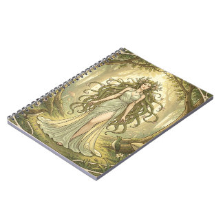 Cuaderno Dama de fantasía en un bosque encantado 