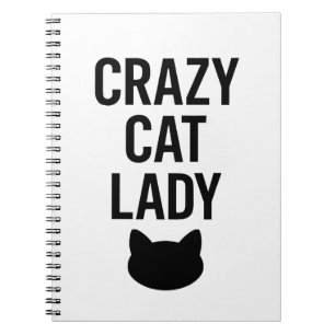 Cuaderno Dama de gato loca - Gracioso regalo de amante de g