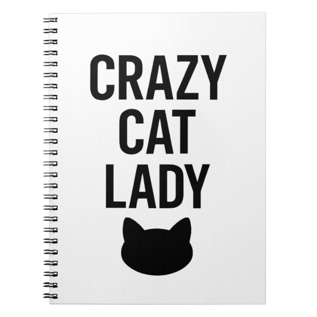Cuaderno Dama de gato loca - Gracioso regalo de amante de g (Frente)