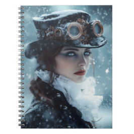 Cuaderno Dama de Steampunk en invierno