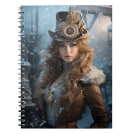 Cuaderno Dama de Steampunk en invierno