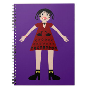 Cuaderno Dama de vampiros gótica de Halloween