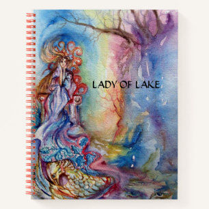 Cuaderno DAMA DEL LAGO Leyenda Artúrica Acuarela