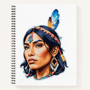Cuaderno Dama India Americana Nativa