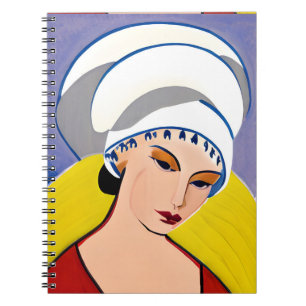 Cuaderno Dama moderna art decó en un turbante