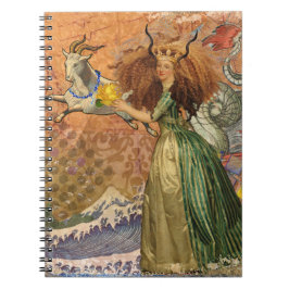Cuaderno Dama Renacentista Capricornio Fantasía Vintage Zod