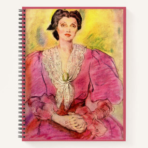 Cuaderno dama rosa