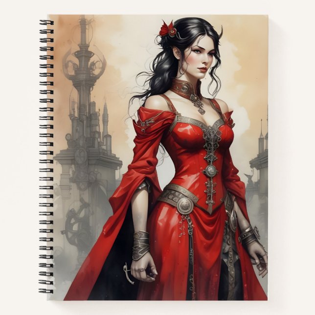 Cuaderno Dama Steampunk (Anverso)