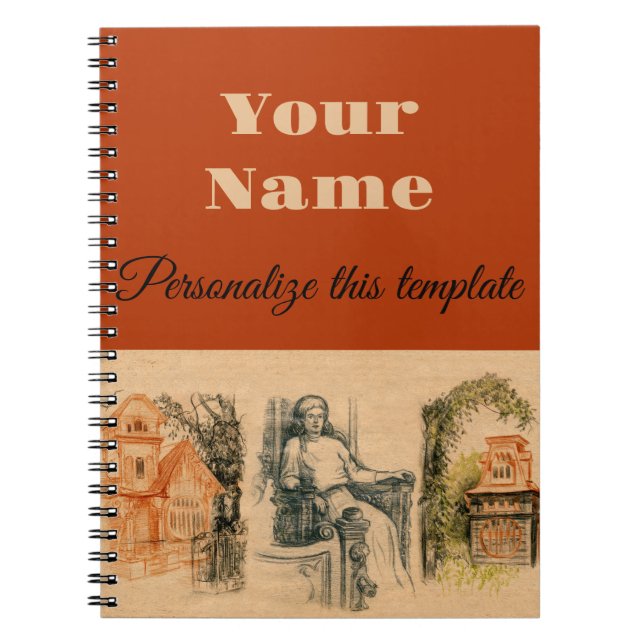 Cuaderno damas y casas modernas (Frente)