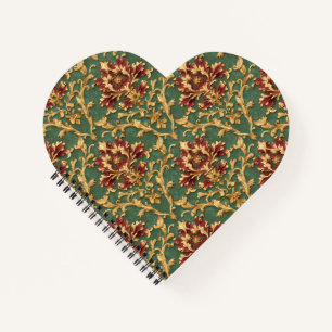 Cuaderno Damasco Barroco de Oro Esmeralda