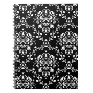 Cuaderno Damasco blanco y negro