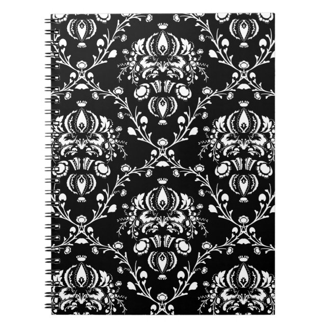 Cuaderno Damasco blanco y negro (Frente)