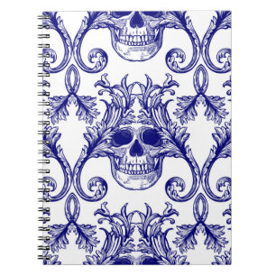 Cuaderno damasco bohemio, adorno sin costura.