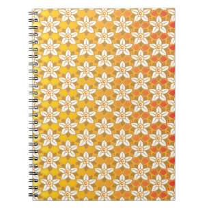 Cuaderno damasco de papel pintado con motivos florales de J