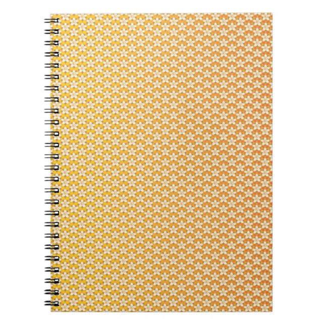 Cuaderno damasco de papel pintado con motivos florales de J (Frente)
