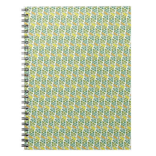 Cuaderno damasco de papel pintado con motivos florales en e (Frente)