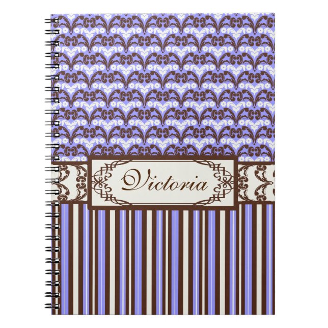 Cuaderno Damasco elegante del oeste salvaje del Victorian (Frente)