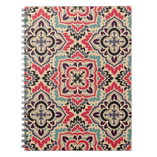 Cuaderno Damasco elegante: Textura vintage sin costura