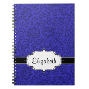 Cuaderno Damasco floral de Cobalt Blue Tudor Garden