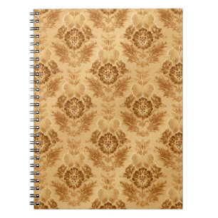Cuaderno Damasco Floral de Oro Suave