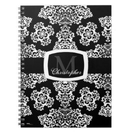 Cuaderno Damasco Rosa Tudor (Blanco) (Monograma)