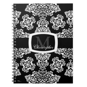 Cuaderno Damasco Rosa Tudor (Blanco) (Monograma)