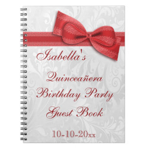 Cuaderno Damasco y arco de la fiesta de cumpleaños de