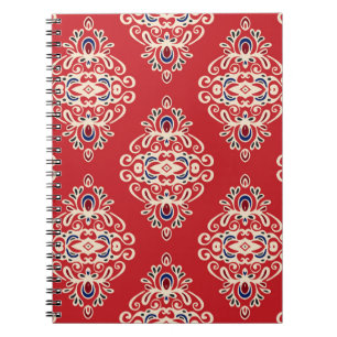 Cuaderno Damask Vintage: Flourish Seamless Pattern.