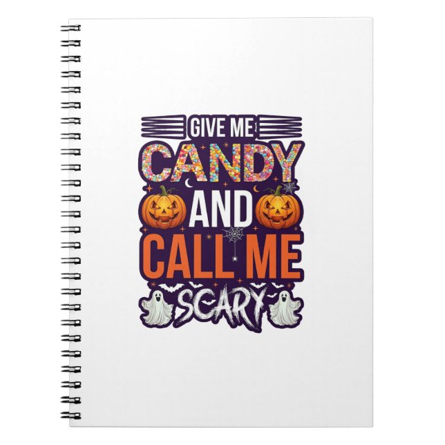 Cuaderno Dame Caramelo Llamada Fantasma Espantoso de Hallow (Frente)