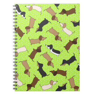 Cuaderno Dancing Dachshunds (Lime Green)