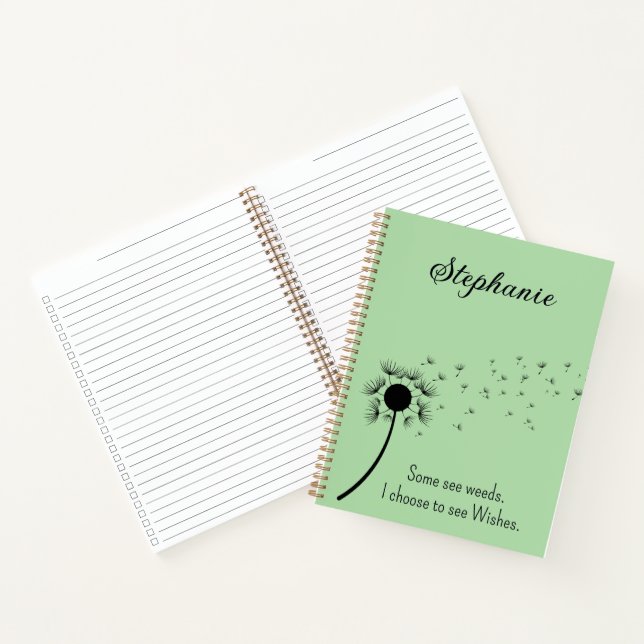 Cuaderno Dandelion En El Viento - Elijo Deseos Verdes (Interior)