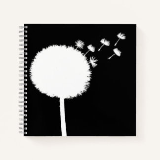Cuaderno Dandelion Semillas para portátiles Negro y Blanco