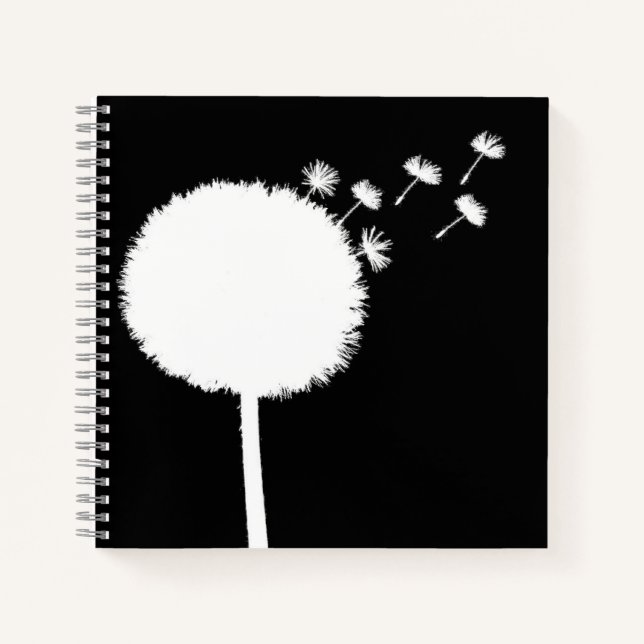Cuaderno Dandelion Semillas para portátiles Negro y Blanco (Anverso)