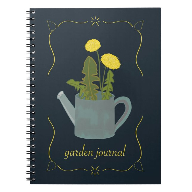 Cuaderno Dandelion Watering Can Garden Journal (Frente)
