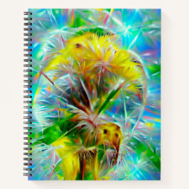 Cuaderno Dandelions etéreos en Neon Dreamscape