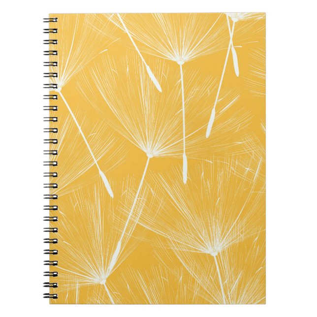 Cuaderno Dandelions vintage: Patrón sin foco (Frente)