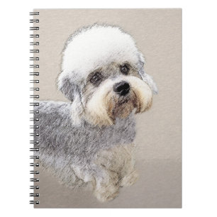 Cuaderno Dandie Dinmont Terrier Pintura Original De Perro
