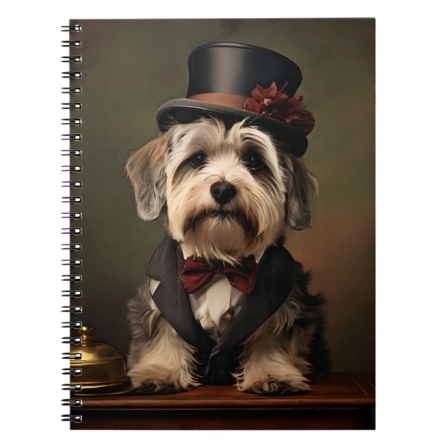 Cuaderno Dandie Dinmont Terrier Vestimenta Victoriana (Frente)