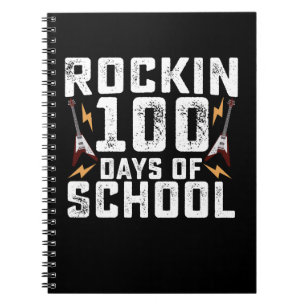Cuaderno Dando rock durante 100 días de colegio guitarra de