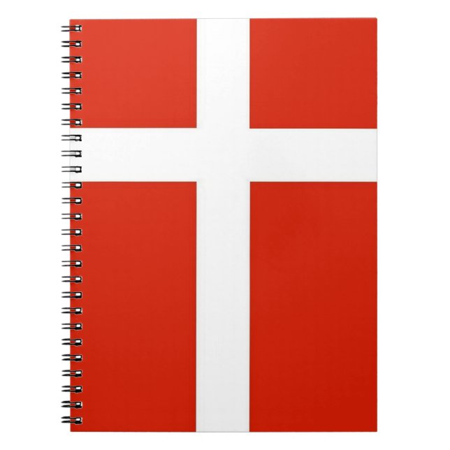 Cuaderno Dannebrog; La bandera oficial de Dinamarca (Frente)