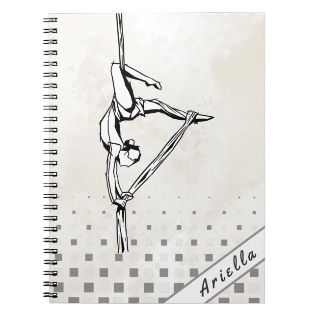 Cuaderno Danza aérea personalizada Dance Dance Marble Check (Frente)
