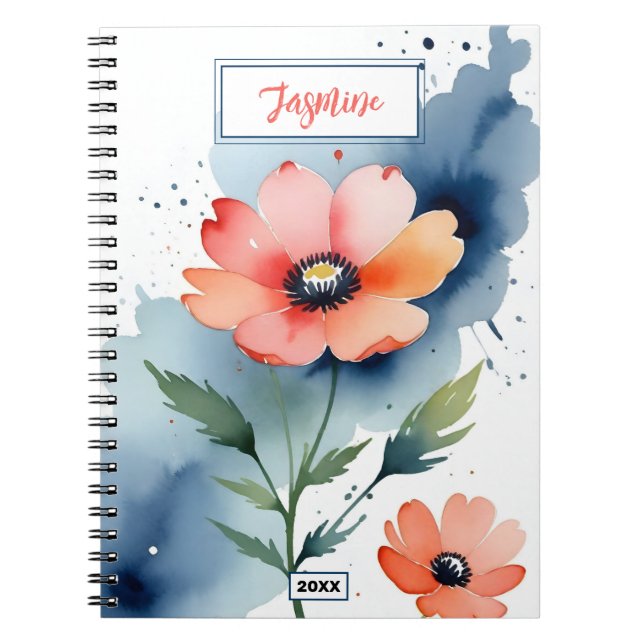 Cuaderno Danza de amapola acuarela (Frente)