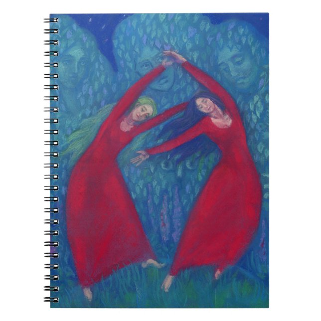 Cuaderno Danza de las brujas, pintura pastel, arte de fanta (Frente)