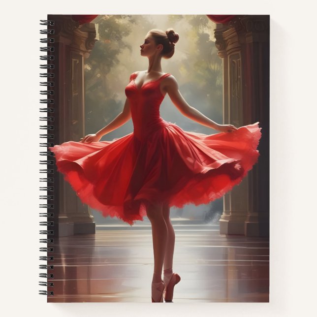 Cuaderno Danza en Rojo Pasión (Anverso)
