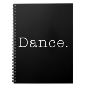 Cuaderno Danza. Plantilla blanco y negro de la cita de la