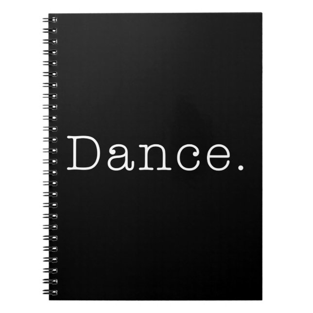Cuaderno Danza. Plantilla blanco y negro de la cita de la (Frente)