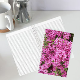 Cuaderno Daphne floral rosa bonito